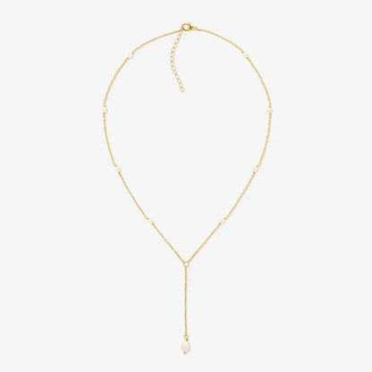 Dainty Fresh Water Pearl Necklace - Gold Plated Chain