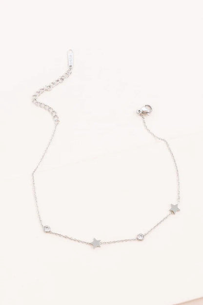 Starry Eyed Rhinestone Anklet