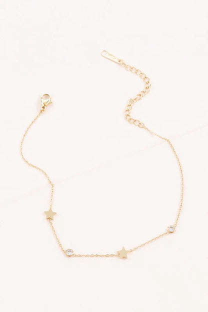 Starry Eyed Rhinestone Anklet